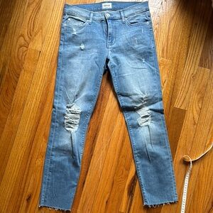Hudson Jeans Blue Skinny Distressed Denim